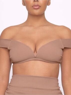 SKIMS•Sculpting Swim Off Shoulder Bikini Top NEW